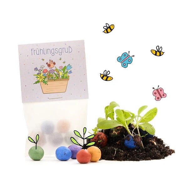 Die Stadtgärtner Blumenmurmeln im Pergaminbeutel Frühlingsgruß - Sausebrause Shop
