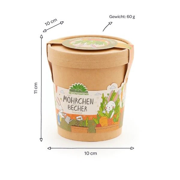 Die Stadtgärtner Möhrchen aus dem Becher Anzuchtset (BIO) - Sausebrause Shop