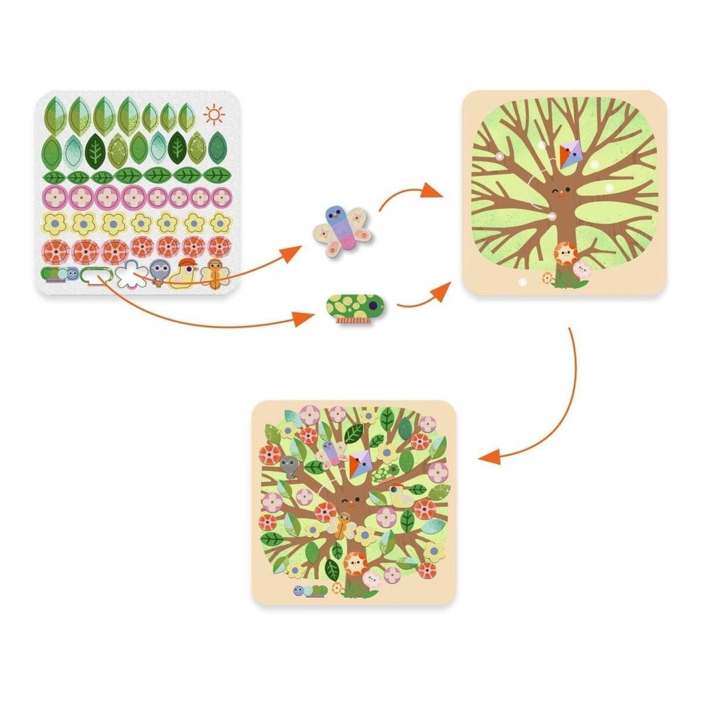 Djeco Bastelpackung Jahreszeiten 3–6 Jahre – Kreativset - Sausebrause Shop