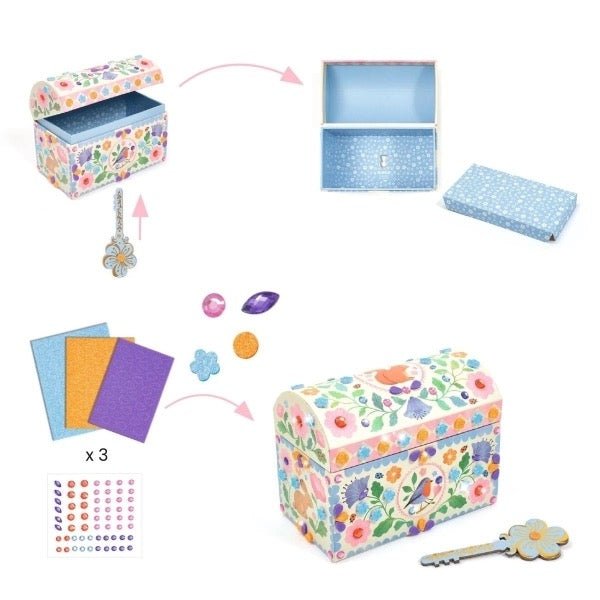 Djeco DIY: Schatztruhe Precious – Kreativset ab 5 Jahren - Sausebrause Shop