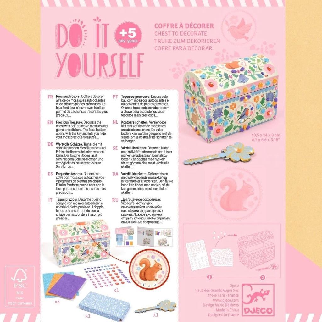 Djeco DIY: Schatztruhe Precious – Kreativset ab 5 Jahren - Sausebrause Shop