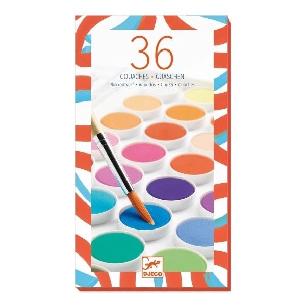 Djeco Farben: 36 Wasserfarben - Sausebrause Shop