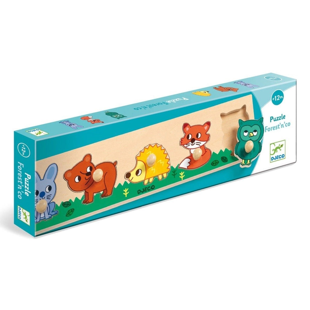 Djeco Holzpuzzle Forest' n' co – Tiere im Wald - Sausebrause Shop