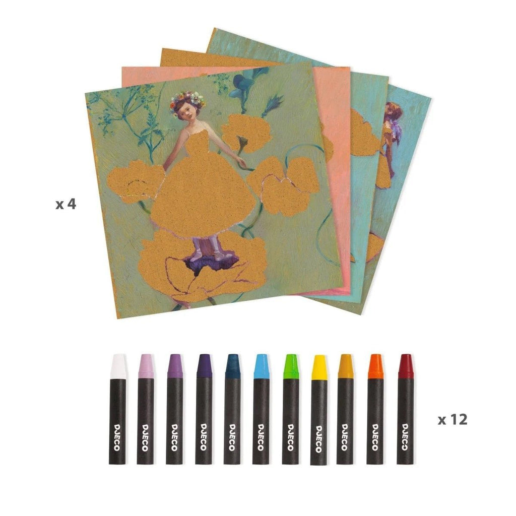 Djeco Illustrationen mit Ölkreide Inspired by Edgar Degas - Sausebrause Shop
