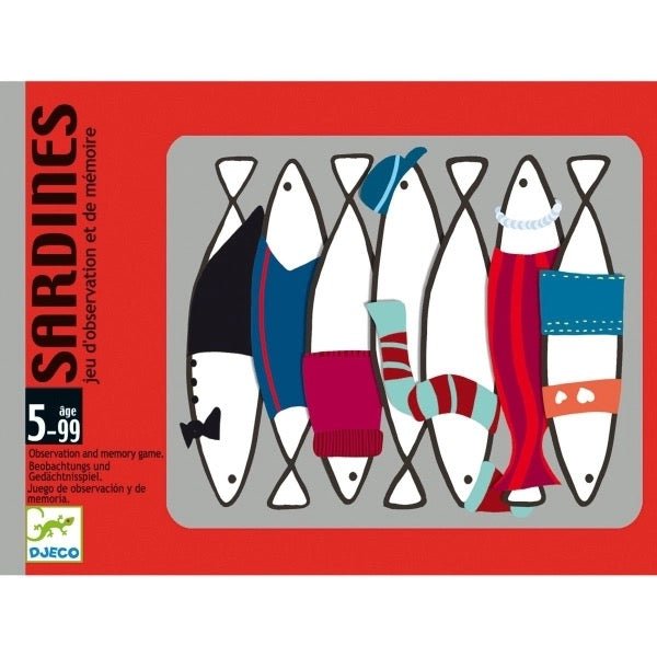 Djeco Kartenspiel Sardines Gedächtnis - und Beobachtungsspiel - Sausebrause Shop