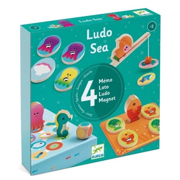Djeco Lernspiel Ludo Sea – 4 Spiele ab 2 Jahren - Sausebrause Shop