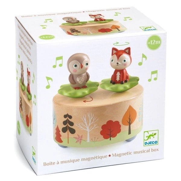 Djeco Musikuhr Wald Spieluhr Eule und Fuchs Holz - Sausebrause Shop