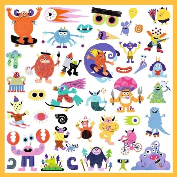 Djeco Sticker Monster – Kreative Aufkleber für Kinder - Sausebrause Shop