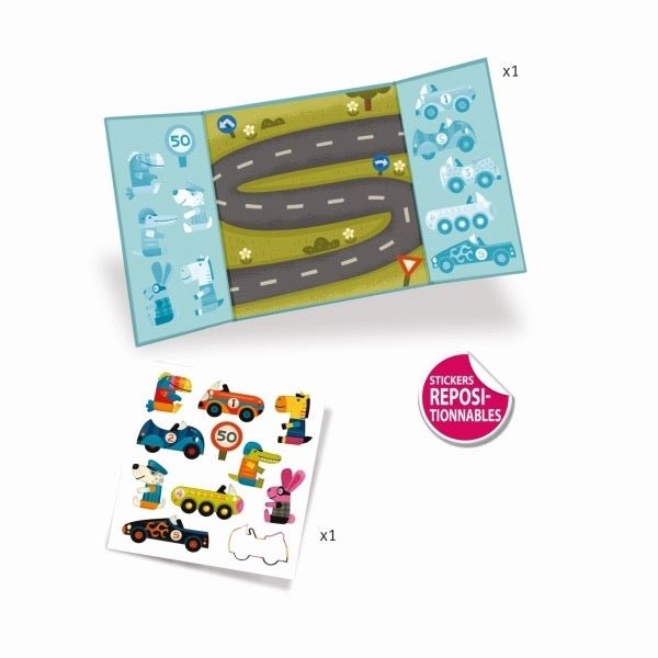 Djeco Stickerbuch Autos - Sausebrause Shop