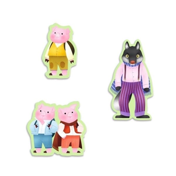 Djeco Story Puzzle Die drei kleinen Schweinchen 35 Teile - Sausebrause Shop