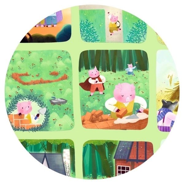 Djeco Story Puzzle Die drei kleinen Schweinchen 35 Teile - Sausebrause Shop
