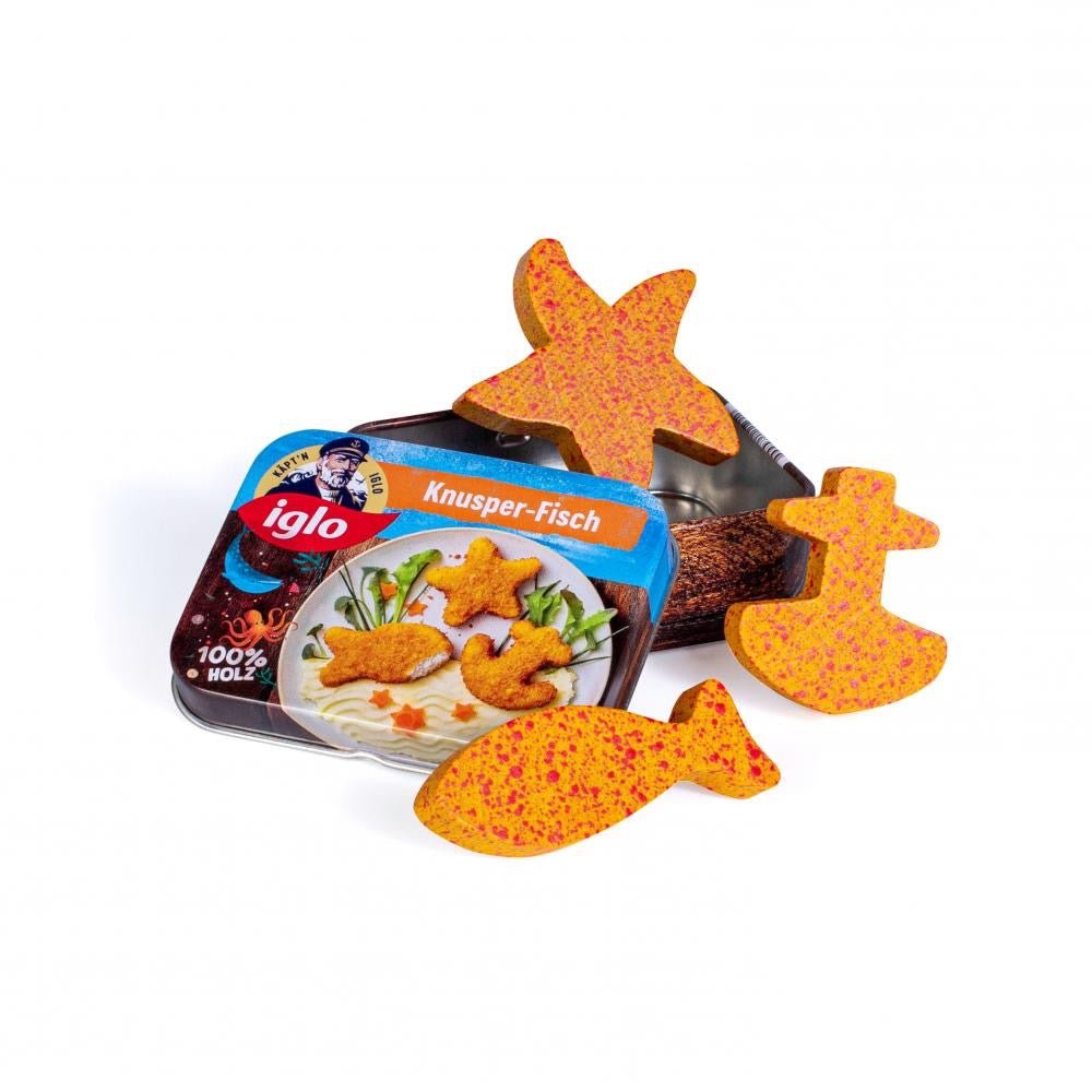 Erzi Spielzeuglebensmittel Knusperfisch von Iglo in der Dose - Sausebrause Shop