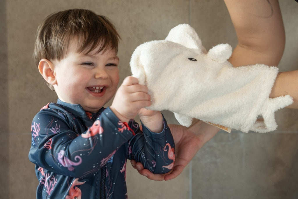 Filibabba Waschhandschuh Baby Wal - Sausebrause Shop
