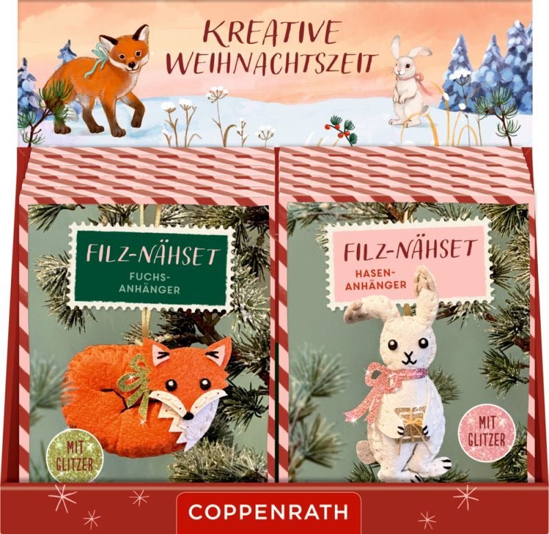 Filz Nähset Fuchs oder Hasen Anhänger Weihnachten - Sausebrause Shop