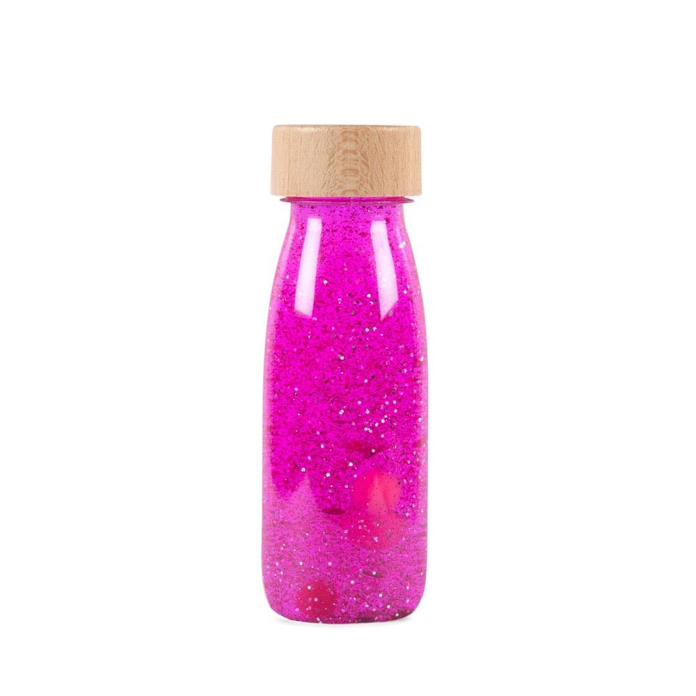 Float Bottle Pink – Sensorik - Flasche mit Glitzer - Sausebrause Shop
