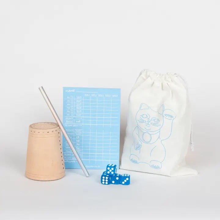 Frau Hansen Würfelspiel Blau 5er Set - Sausebrause Shop