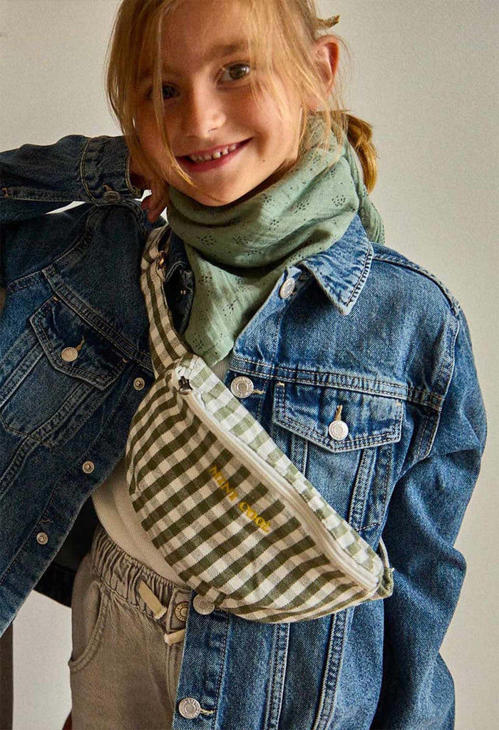 Gabrielle Paris Kinder - Bauchtasche – Vichy Kaki, Baumwolle, verstellbar - Sausebrause Shop
