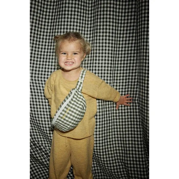 Gabrielle Paris Kinder - Bauchtasche – Vichy Kaki, Baumwolle, verstellbar - Sausebrause Shop