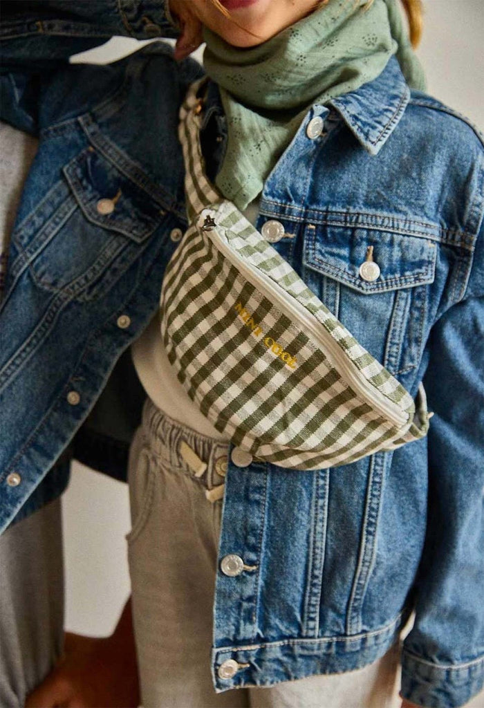 Gabrielle Paris Kinder - Bauchtasche – Vichy Kaki, Baumwolle, verstellbar - Sausebrause Shop