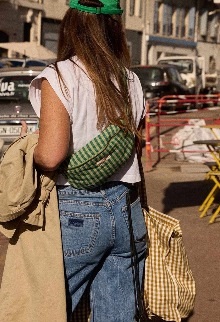 Gabrielle Paris Waist Bag „Vichy Menthe“ – Hüfttasche aus Baumwolle, Mint - Karo - Sausebrause Shop