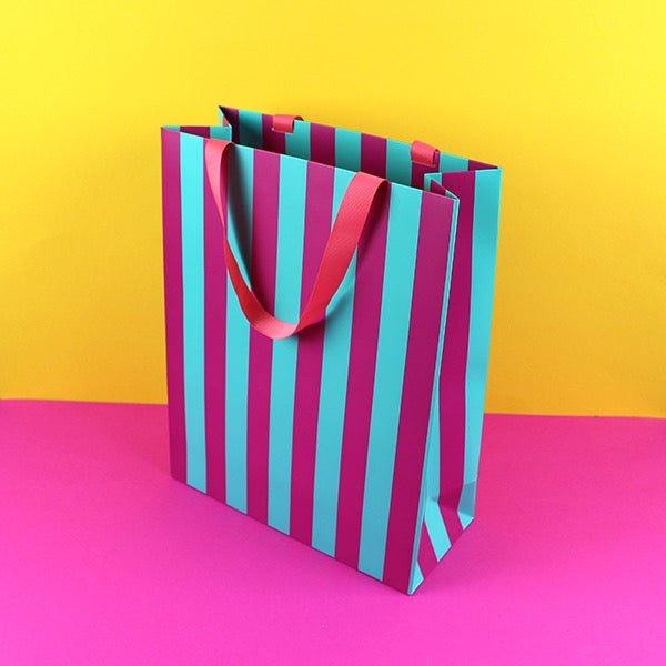 Geschenktasche Größe L Violett Mint Koralle - Sausebrause Shop