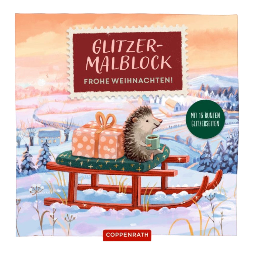 Glitzer Malblock Frohe Weihnachten – Ausmalset mit Glitzerseiten - Sausebrause Shop