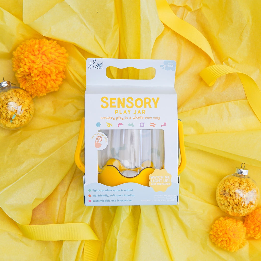 Glo Plas Spielglas Sensory Jar Yellow - Sausebrause Shop