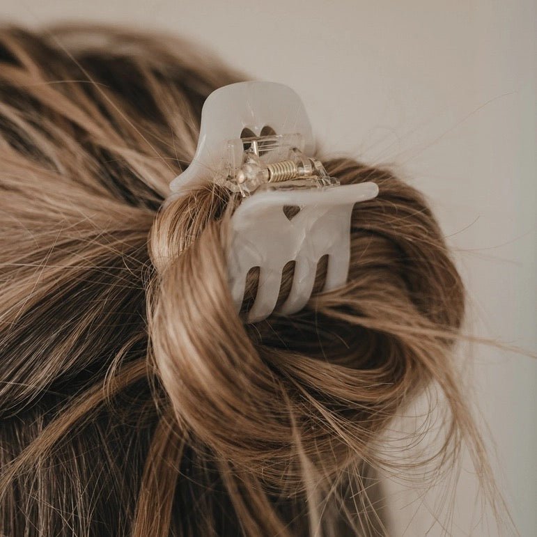 Haarspange Klein Herz Weiß Eulenschnitt - Sausebrause Shop