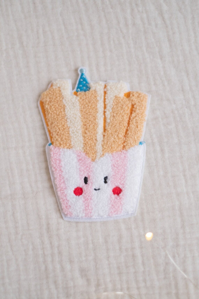 Hej Hanni flauschiges Bügelpatch Pommes - Sausebrause Shop