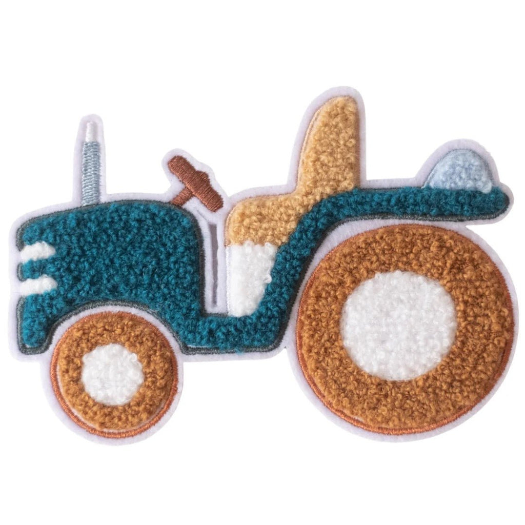 Hej Hanni flauschiges Bügelpatch Traktor - Sausebrause Shop
