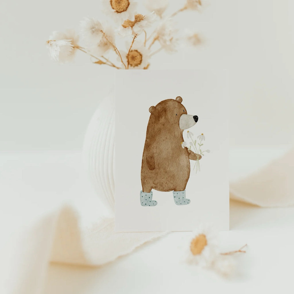 Hej Hanni Minikarte Blumenbär - Sausebrause Shop