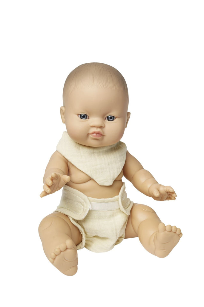Heless Musselin Puppen - Babyset mit Stoffwindel und Lätzchen 35 - 45 cm - Sausebrause Shop