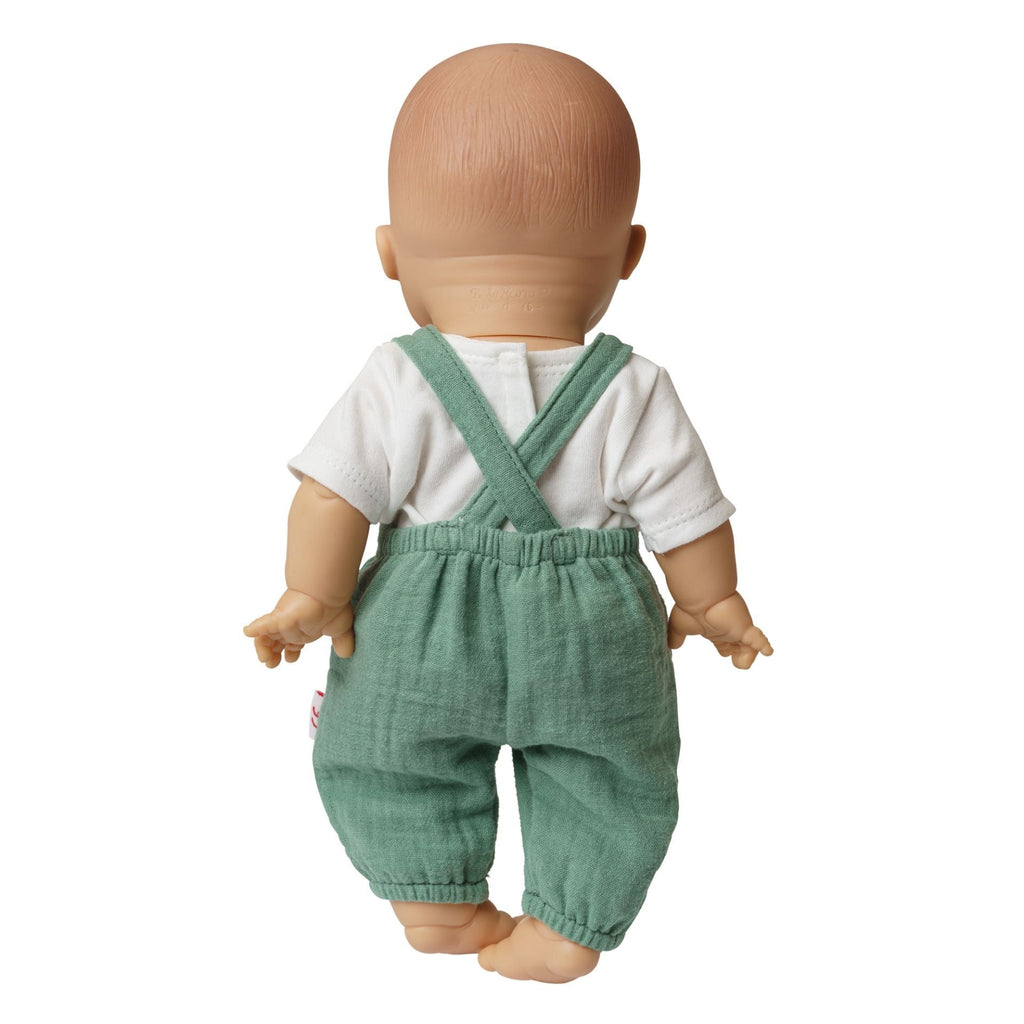 Heless Musselin Puppen Latzhose salbeigrün 35 - 45 cm - Sausebrause Shop