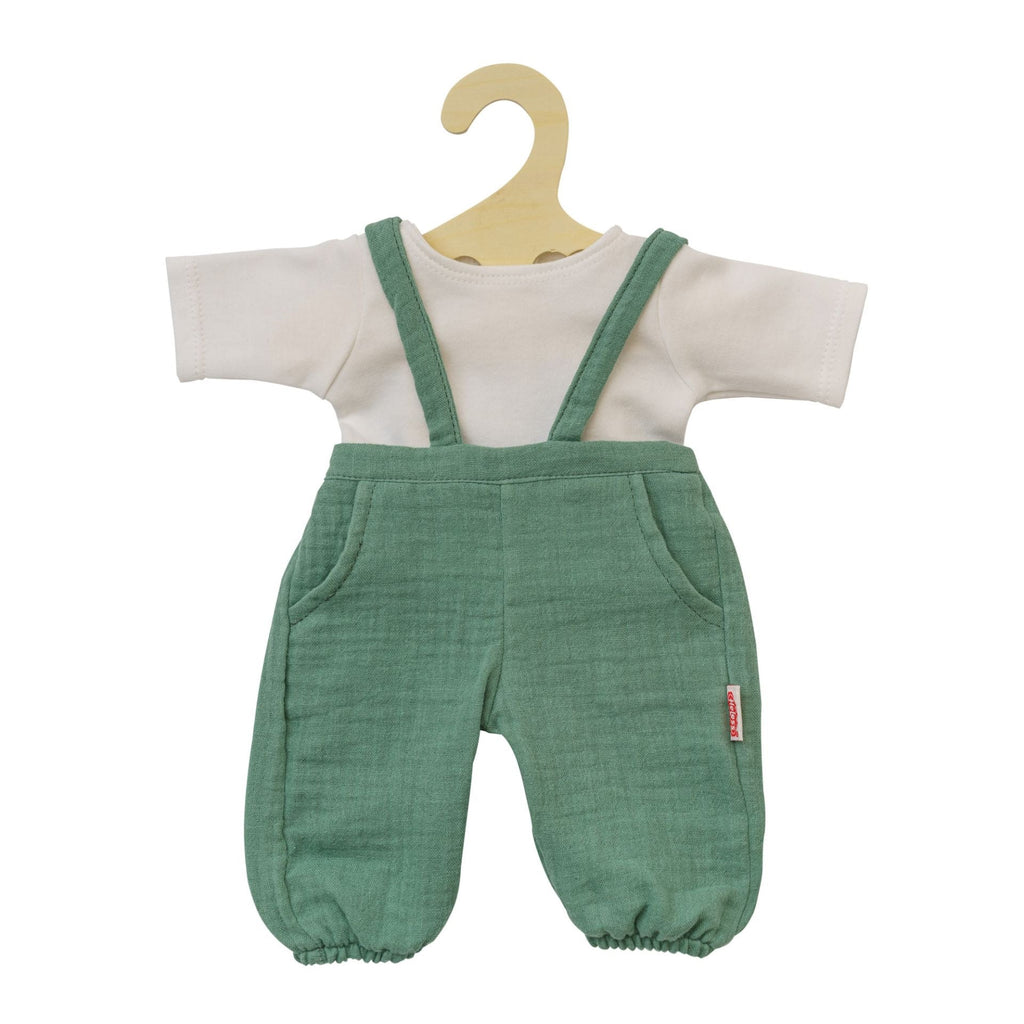 Heless Musselin Puppen Latzhose salbeigrün 35 - 45 cm - Sausebrause Shop
