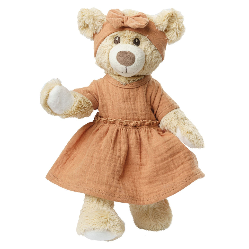 Heless Musselin Puppenkleid mit Rüschen & Haarband karamell - Sausebrause Shop