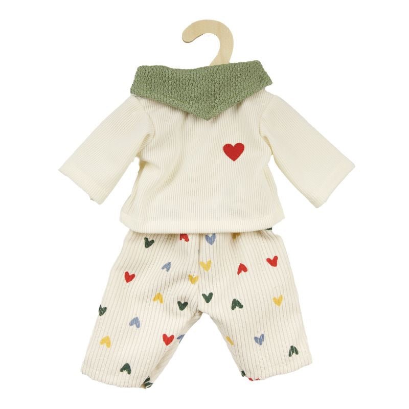 Heless Puppen Kordhose Herz Konfetti Set mit Tshirt und Nickituch 35‑45 cm - Sausebrause Shop