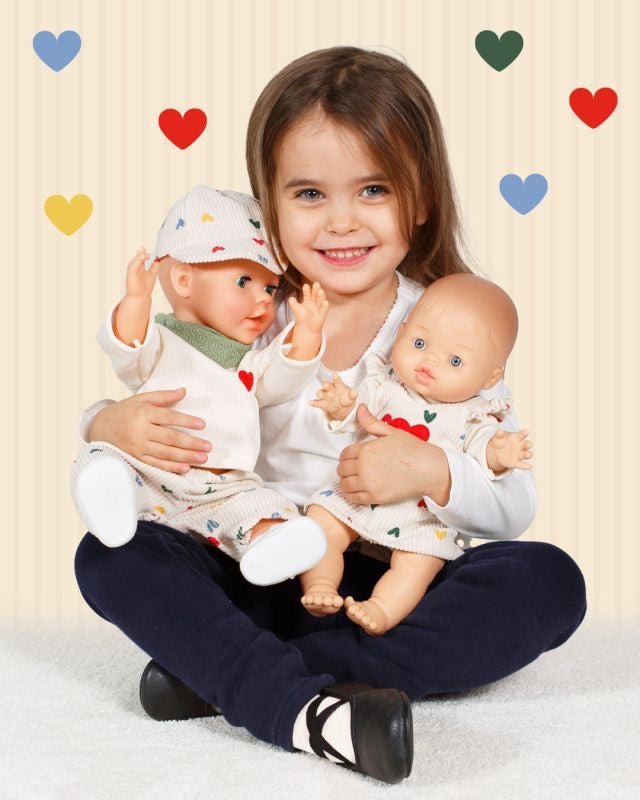 Heless Puppen - Kordkleid Herz‑Konfetti mit T‑Shirt – 35–45 cm - Sausebrause Shop