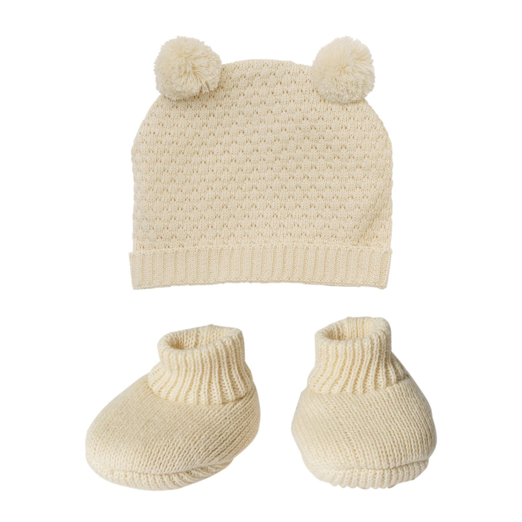 Heless Puppen Strickset mit Bommelmütze und Strickschuhen 35 - 45 cm - Sausebrause Shop