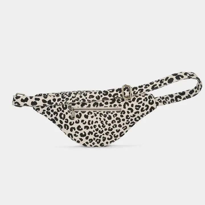 Hindbag Bauchtasche L Sasha Leopard Ecru – Bio Baumwolle - Sausebrause Shop