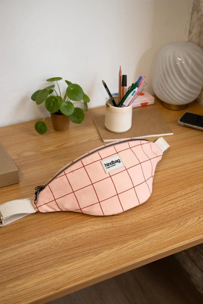 Hindbag Gürteltasche Olivia Rosa Rot Karo - Sausebrause Shop