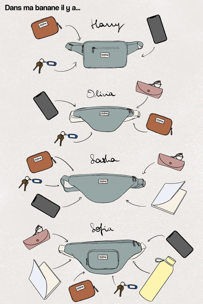 Hindbag L Sasha Lilas Bio Baumwolle Gürteltasche Groß - Sausebrause Shop