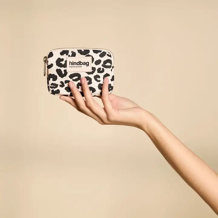 Hindbag Lili Geldbörse Leopard Ecru Bio Baumwolle - Sausebrause Shop