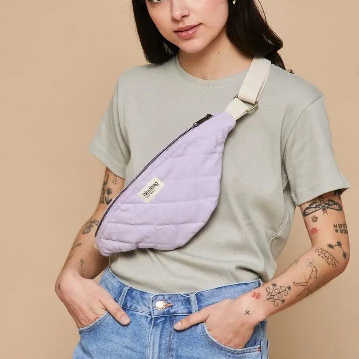 Hindbag Olivia Stepp Gürteltasche Lilas aus Bio - Baumwolle - Sausebrause Shop