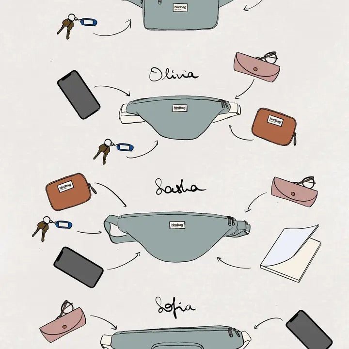 Hindbag Olivia Stepp Gürteltasche Lilas aus Bio - Baumwolle - Sausebrause Shop
