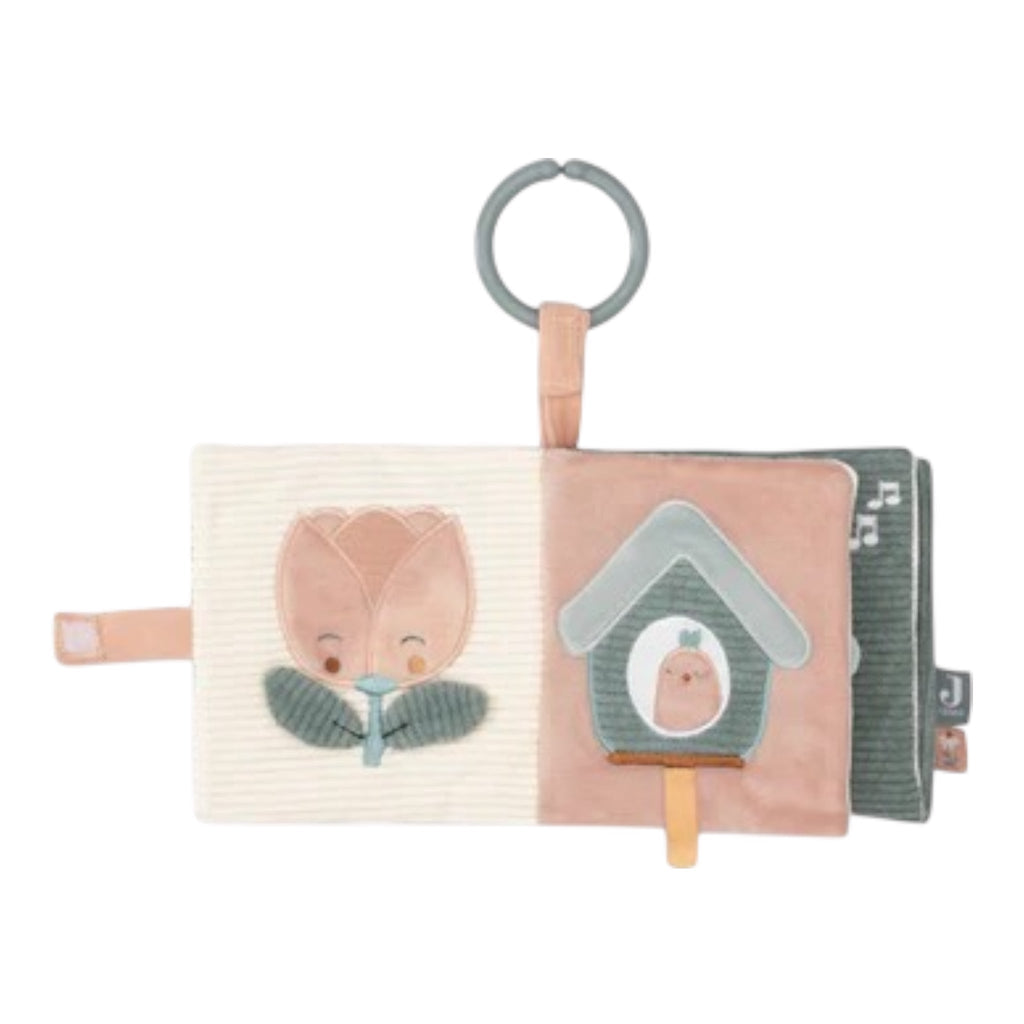 Jollein Aktivitätenbuch Lovely Birds – weiches Stoffbuch mit Knister und Spiegel - Sausebrause Shop