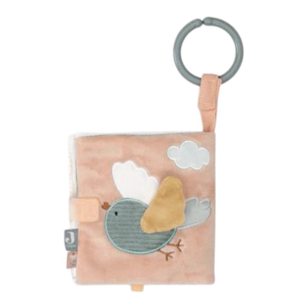 Jollein Aktivitätenbuch Lovely Birds – weiches Stoffbuch mit Knister und Spiegel - Sausebrause Shop
