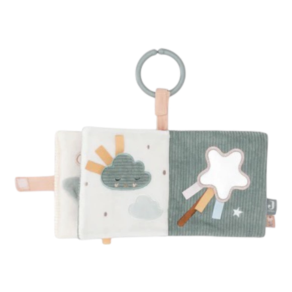 Jollein Aktivitätenbuch Lovely Birds – weiches Stoffbuch mit Knister und Spiegel - Sausebrause Shop