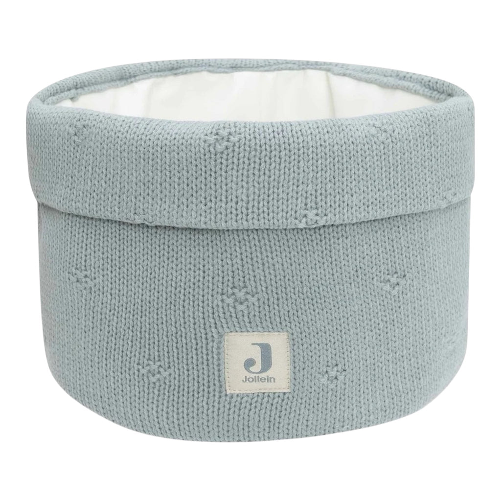 Jollein Aufbewahrungskörbchen Cosy Knit – Sea Green, Durchmesser 18 cm - Sausebrause Shop