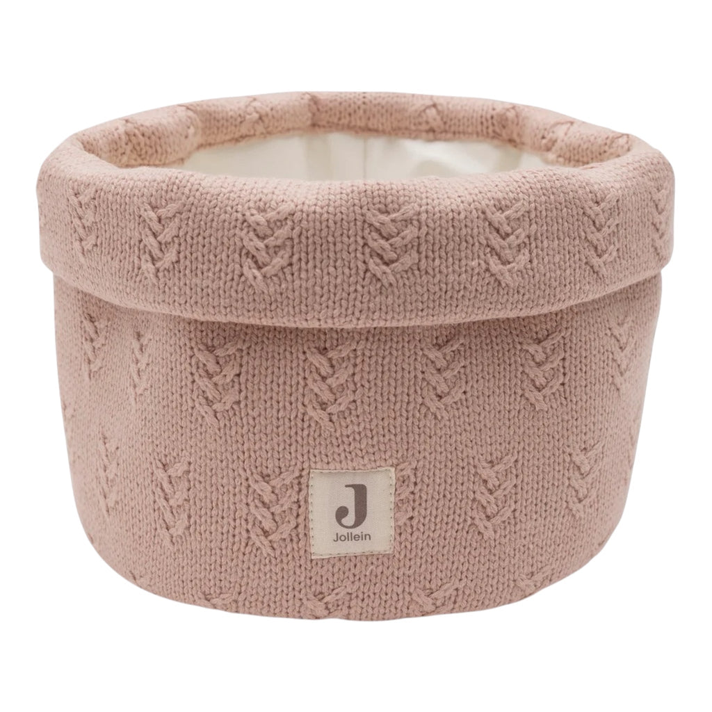 Jollein Aufbewahrungskörbchen Grain Knit – Oatmeal, Wild Rose und Olive Green 18 cm - Sausebrause Shop