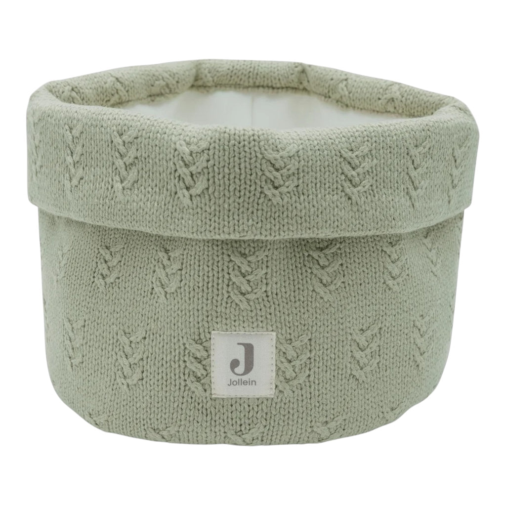 Jollein Aufbewahrungskörbchen Grain Knit – Oatmeal, Wild Rose und Olive Green 18 cm - Sausebrause Shop